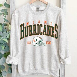 University Of Miami Hurricanes Sweatshirt Miami Hurricanes Football Shirt